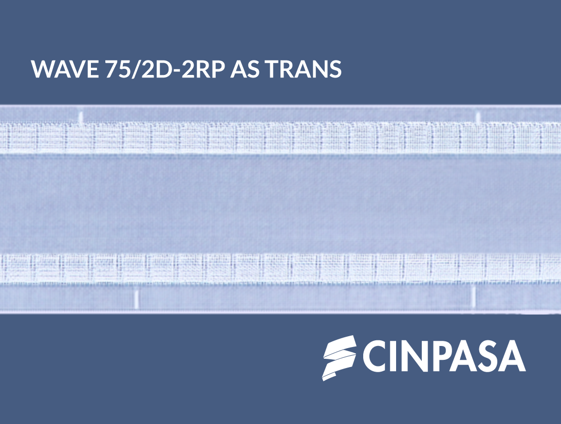  Perfect Wave Tape with 2 Pockets, Type D, Asymmetrical with Markings, Transparent 